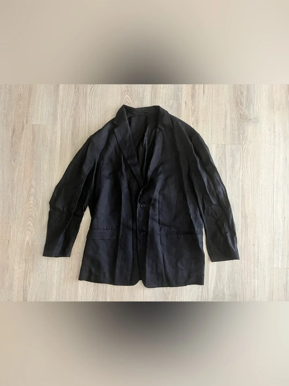 Quince Men’s 100% European Linen Blazer Black - Size XXL